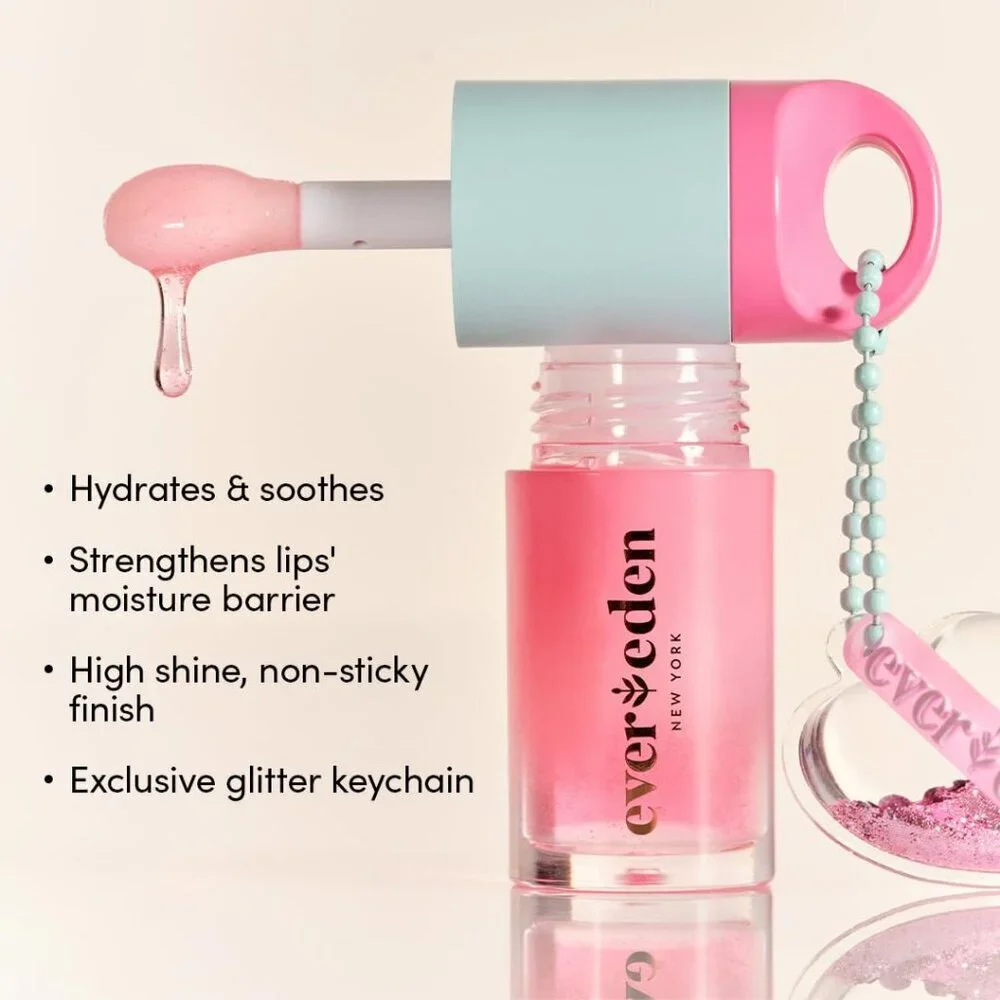 Kids Tinted Non Toxic Lip Gloss Sakura - Liquid High-glossy Hydrating Vegan Safe